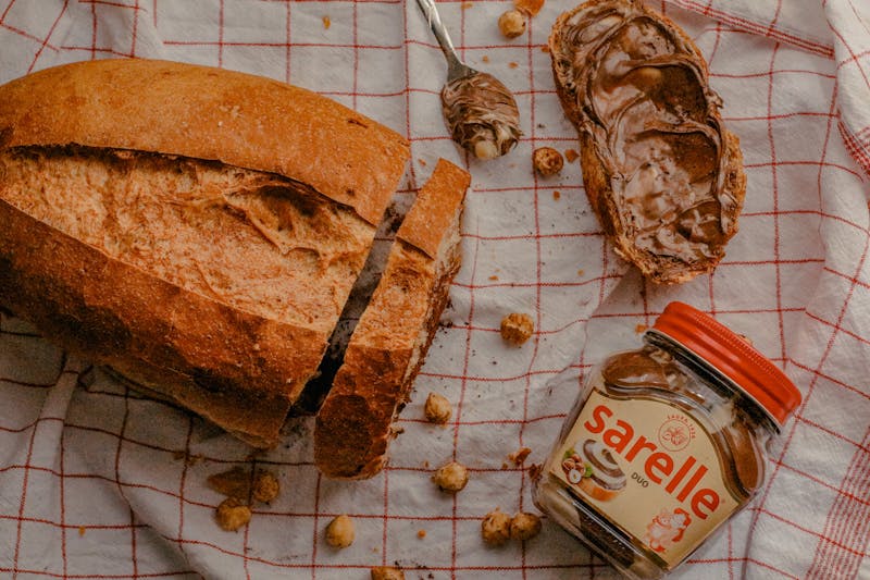 Warm nutella calzone dessert pizza